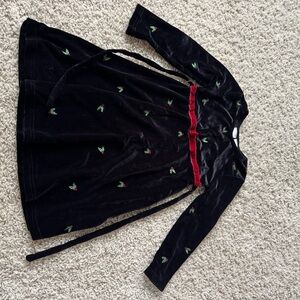 Vintage Kids Black Velvet Dress